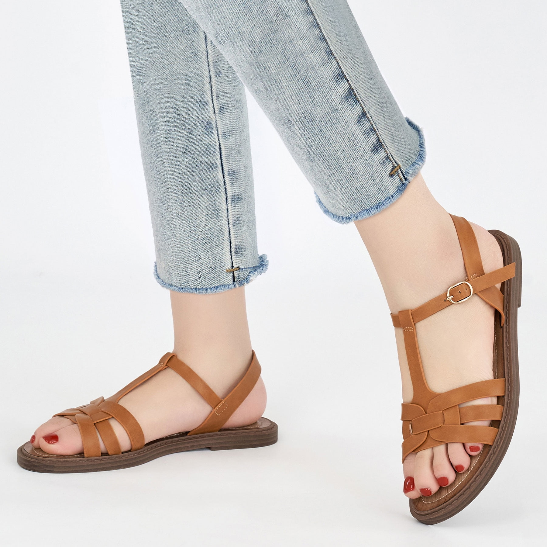 Flat Sandals for Women Comfortable Walking Summer Beach Womens Sandals