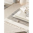 thumbnail image 6 of DII 6-piece Modern Cotton Fringed Stripe Tabletoppers in Black and White, 6 of 6