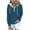 #0017-Navy, variant on Uootdi Hoodie for Women Oversized Button Down Color Block Long Sleeve Sweatshirt Quarter Buttons Pullover Gift Fall Winter Comf y Shirts
