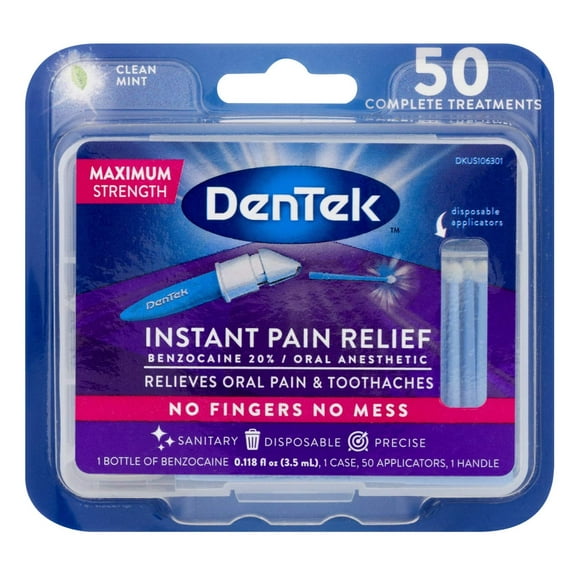 DenTek Adult Instant Pain Relief Kit Maximum Stregnth, 50 Each