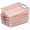 Pink, variant on WarmHaven A4 Paper Trays for Classroom with Grip Handles,Book Baskets for Library, Drawers, Office, Home,Desk,Turn in Trays Classroom Plastic Storage Baskets
