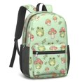 thumbnail image 2 of Mushroom and Frog Green Pattern 17" School Backpacks for Teens,Waterproof Oxford Fabric,S-Shape Padded Straps for School,Travel,Hiking,Camping, 2 of 6