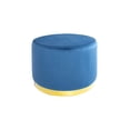 thumbnail image 1 of Mueble Taburete Portofino Terciopelo Color Azul Estilo Extravaganza, 1 of 2