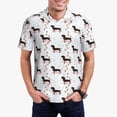 thumbnail image 1 of Fotbe Dachshund Dog Camiseta Polo de Golf para Hombre con Estampado – Camisa Deportiva Transpirable con Cuello Abotonado-Small, 1 of 6