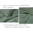 thumbnail image 4 of Chezmoi Collection Logan Sage Green Comforter Set Oversized King Size 3-Piece Lightweight Soft Stone-Washed Microfiber Bedding Set for All Season (1 Comforter 118x98, 2 Shams), 4 of 9