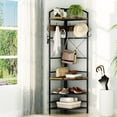 thumbnail image 1 of AWQM Coat Rack Storage Shelf Corner Entryway Hall Tree, 1 of 9