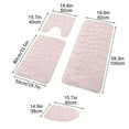 thumbnail image 3 of Popular Picks,Bathroom Rug Set Of 4Memory Foam Bath Mat Toilet Mat Soft Absorbent Thick Rug Non-Slip Backing Washable, 3 of 7