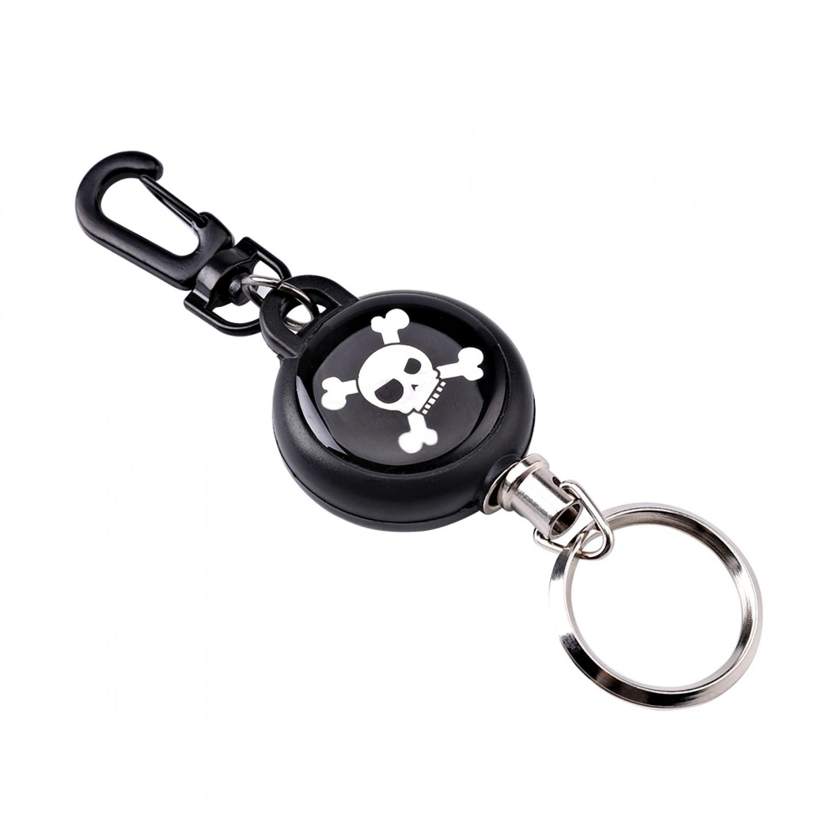 2 Porte-badges Rétractables Métal – Câble 55 Cm, Mousqueton, Clip Ceinture, Support 120 G