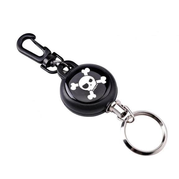 Retractable Carabiner Keychain with 23.6 inch Steel Wire Rope, Durable EDC Gear for Keys and ID Badges