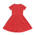 thumbnail image 2 of Uourmeti Ladybug Short Sleeve Dresses for Girls 3-4 Summer Crew Neck Knee A-line Dress Kids School Swing Dresses with Pockets Wedding Party Dress, 2 of 6
