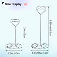 thumbnail image 2 of 20 Pièces Numéro de Table Porte-Cartes Place Mini Porte-Cartes de Table Support de Photo Support de Photo pour les Tables Fil Photo Titulaire Menu Mémo Clips pour Fête d'Anniversaire de Mariage (Coeur d'Argent), 2 of 7