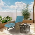 thumbnail image 4 of SUNCROWN Outdoor & Indoor Recliner Chair, Patio Adjustable Recliner, All-Weather Wicker Reclining Chairs with Soft Thicken Cushion for Relaxing Lounge (Blue), 4 of 6