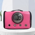 thumbnail image 1 of Bolsa De Transporte Para Mascotas Bolsa para perros y gatos, bolsa transpirable para mascotas, bolsa transparente de PU (rosa roja), 1 of 7