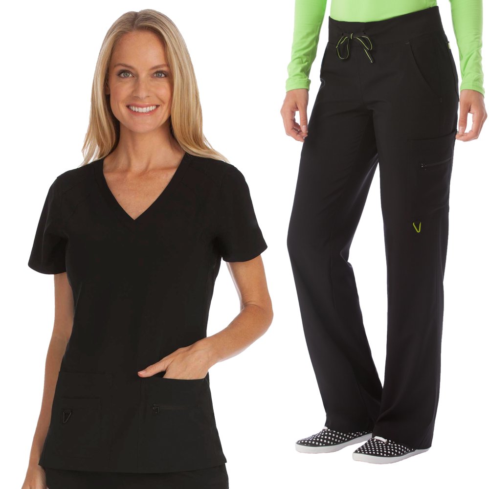 Med Couture Med Couture Activate Women's VNeck Racerback Scrub Top & Yoga 1 Cargo Pocket