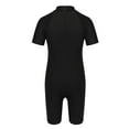 thumbnail image 2 of inlzdz Boys Girls One Piece Rash Guard Swimsuits Short Sleeve Zipper Front Bathing Suit Shorty Wetsuit Black 12, 2 of 7
