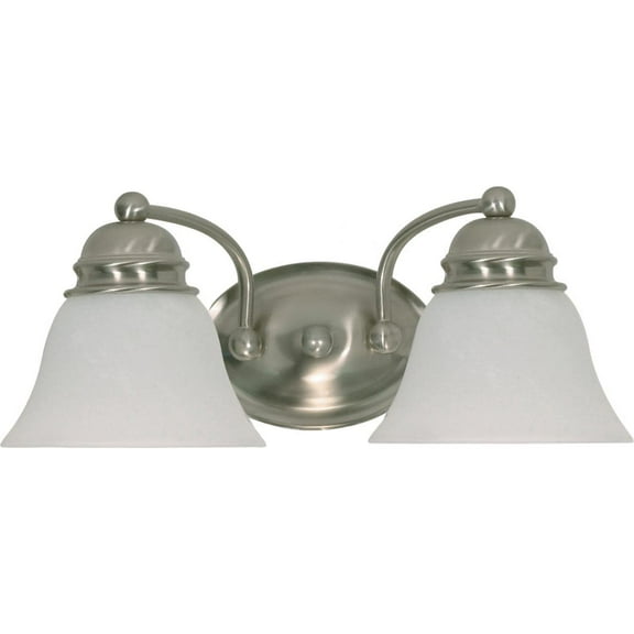 Nuvo Lighting 60/341 Empire 2 Light 14-7/8" Wide Bathroom Vanity Light - Nickel