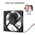 thumbnail image 3 of Strong Quiet 12025 Fan 120x120x25mm 12cm 120mm Computer Case Fan DC 12V Cooling Fan for Computer case 2Pin 2 Wire 1600RPM 2 Pack, 3 of 6