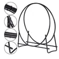 thumbnail image 3 of 41 Inch Firewood Log Rack, Round Tubular Steel Fireplace Wood Storage Holder for Indoor and Outdoor Fireplace Pit, Heavy Duty, 3 of 5