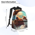 thumbnail image 4 of Lsque Cloud Guinea Pig Classic Casual Backpack - Large Capacity Water-Resistant Backpack for School, Work, Travel, and Outdoor Activities, 4 of 8