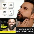 thumbnail image 3 of Beard Shampoo Coloring Black Hair Beard Instant Mustache Darkening Sideburns Beard Color Shampoo Enhance Beard Facial Hair Grooming Beard 10Pack, Black, 3 of 8