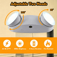 thumbnail image 2 of HIBIBUD Led Emergency Lights with Battery Backup Commercial Emergency Light Fixtures for Business Home Power Failure Outage Exit Sign Lighting with Plug in Cord Ac85-277V 200Lm 4Hours, 2 of 7