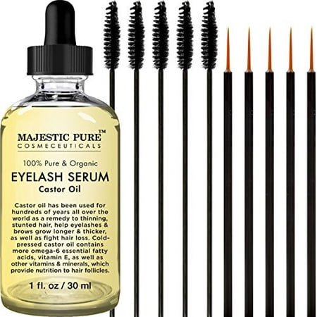 Majestic Pure Castor Oil for Eyelashes Growth Serum, Pure and Organic, Promotes...