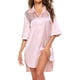thumbnail image 2 of Pijamas Para Mujer Camisones Moda Media Rodilla Hasta La Rodilla Cuello en V Sólido Media Pantorrilla Camisa Ropa de Dormir Odeerbi ODB142526, 2 of 8