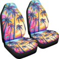 thumbnail image 3 of Binienty Tropical Palm Tree Car Seat Covers Set of 2 Automobile Seat Cover Protector Car Accessories Interior Decor Non-Slip Seat Cover Cushion Pad Mat for Men Women, 3 of 8