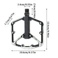 thumbnail image 2 of Mountain Bike Pedals, 3 Sealed Bearings, Aluminium Alloy Mountain Bike Pedals, Featuring 20 Anti-slip Pins, CNC Flat Bike Pedals 2Pcs, 2 of 5
