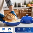 thumbnail image 4 of Olla holandesa Umite Chef de hierro fundido esmaltado, 6 litros, azul oscuro, 4 of 9
