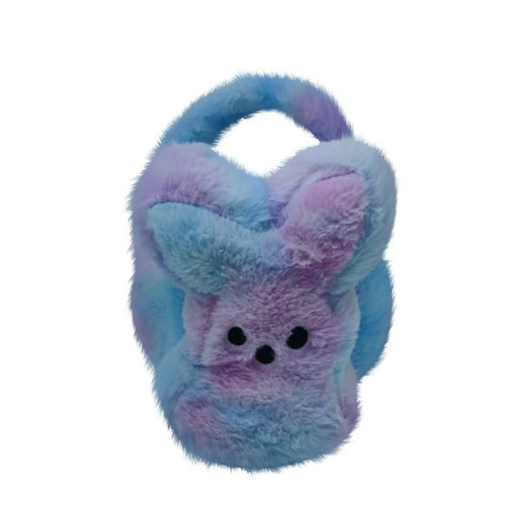 11.8-Inch Easter Bunny Basket – Soft Fuzzy Rabbit Hand Basket for Kids, Easter Egg Hunt Candy Storage Basket, Pastel Color Easter Party Gift Handbasket for Boys Girls
