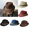 thumbnail image 3 of Hariumiu Hat Unisex Kids Fashion Cool Jazz Pitched Crown Short Brim Hat Cap Fedora Hat, 3 of 8