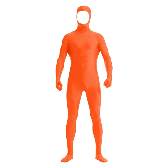Carnival Ninja Stealth Bodysuit - Unisex Black Invisible Man Costume, Stretchy Performance Unitard for Stage, Mardi Gras, Halloween & Cosplay