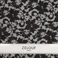 thumbnail image 3 of Zelouf Lucia Stretch Lace  , Sewing, DIY, Crafts Fabric by the Yard, Black, 1 Yard, 3 of 6