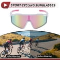 thumbnail image 3 of 1 juego de gafas de motocicleta Tri-Acetyl Cellulos PC UV400 gafas de sol para deportes al aire libre para motocross, bicicleta de tierra, ATV, lente rosa, marco blanco, 3 of 6