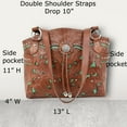 thumbnail image 3 of American West Women's Handbag Genuine Leather Tote Hand Tooled Stylish Every Day Purse, 3 of 7