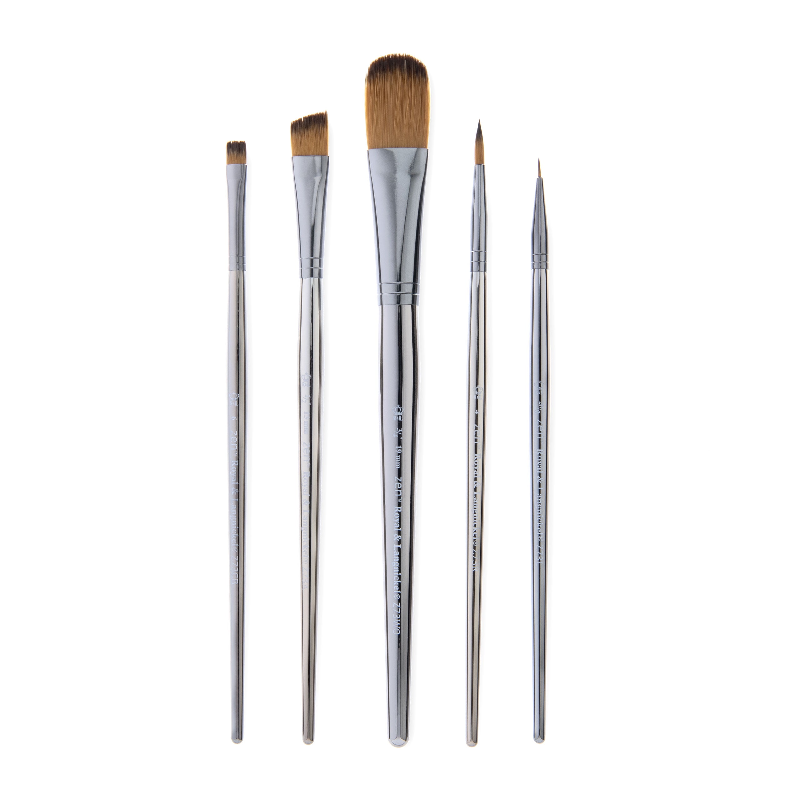 Royal & Langnickel ZEN 73 Series 5pc Multi Media Artist Paint Brush