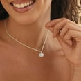 thumbnail image 3 of CROPD Pearl Necklace: 14K White Gold-Plated Pearl Pendant Necklace for Women Station Choker Y-necklace 16.5" + 2", 3 of 12