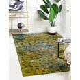 thumbnail image 2 of Unique Loom Jardin Collection Vibrant Abstract Area Rug, 3 Feet 3 Inch x 5 Feet 3 Inch, Green/Olive, 2 of 5