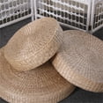thumbnail image 5 of BallsFHK Straw Cushion Floor Tatami Pouf Meditation Woven Pillow Japanese Yoga Pad Round Room Paddedworship Weave Flat, 5 of 5