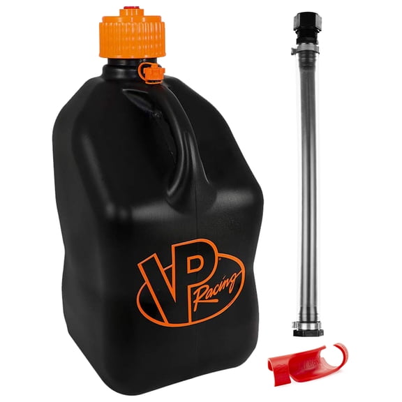 VP Racing Fuels Get Bent Hose Bender w/ 14in Hose & 5gal Jug, Black/Orange
