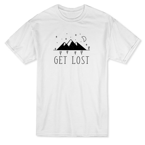 Get Lost Mountains T-shirt Blanc pour Homme