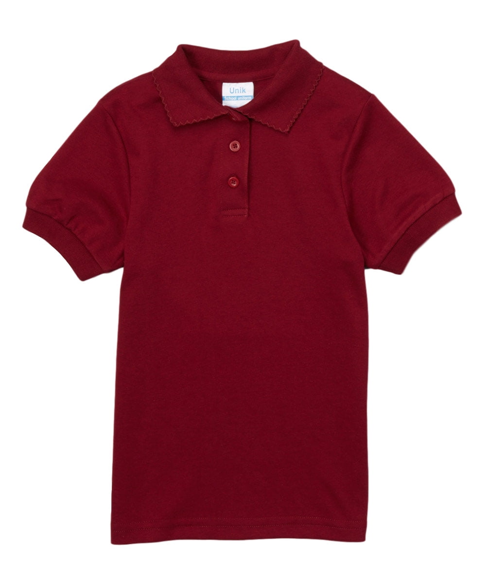 unik uniforms unik unik Girls School Uniform Premium Short Sleeve Polo 