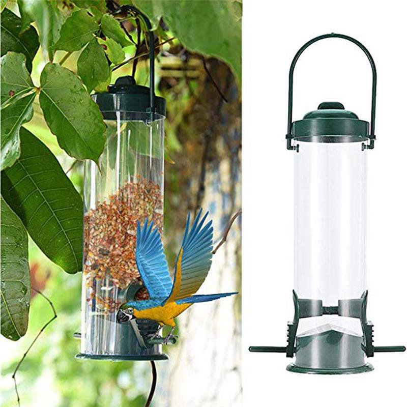 Bird Feeder Hanging Wild Bird Seed Feeder for Mix Seed Blends, Niger