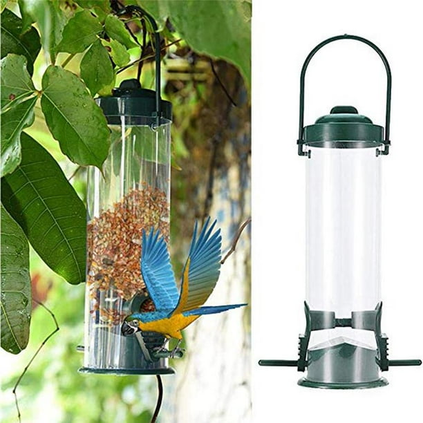 Bird Feeder Hanging Wild Bird Seed Feeder for Mix Seed Blends, Niger