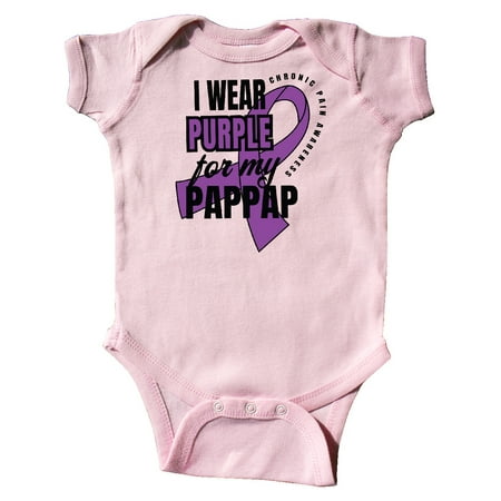 

Inktastic Chronic Pain I Wear Purple For My Pappap Gift Baby Boy or Baby Girl Bodysuit