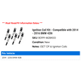 thumbnail image 2 of Ignition Coil Kit - Compatible with 2014 - 2016 BMW 428i 2015, 2 of 2