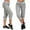 Gray, variant on Dasayo Athletic Workout Capris for Women Solid Knee Length Pants Drawstring Trouser with Pockets