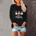 thumbnail image 2 of Holiday Time T-Shirts Femmes Drôle Xmas Graphique Col Rond Chandails en Molleton Léger Chandail Tops Tunique Décontractée Manches Longues Blouse 02-Rose TTTG, 2 of 5
