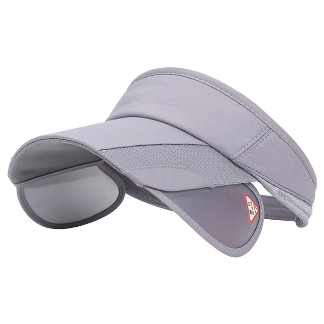 Sombrero de visera de verano para mujer ajustable con ala retráctil protección UV playa tenis deporte sombrero